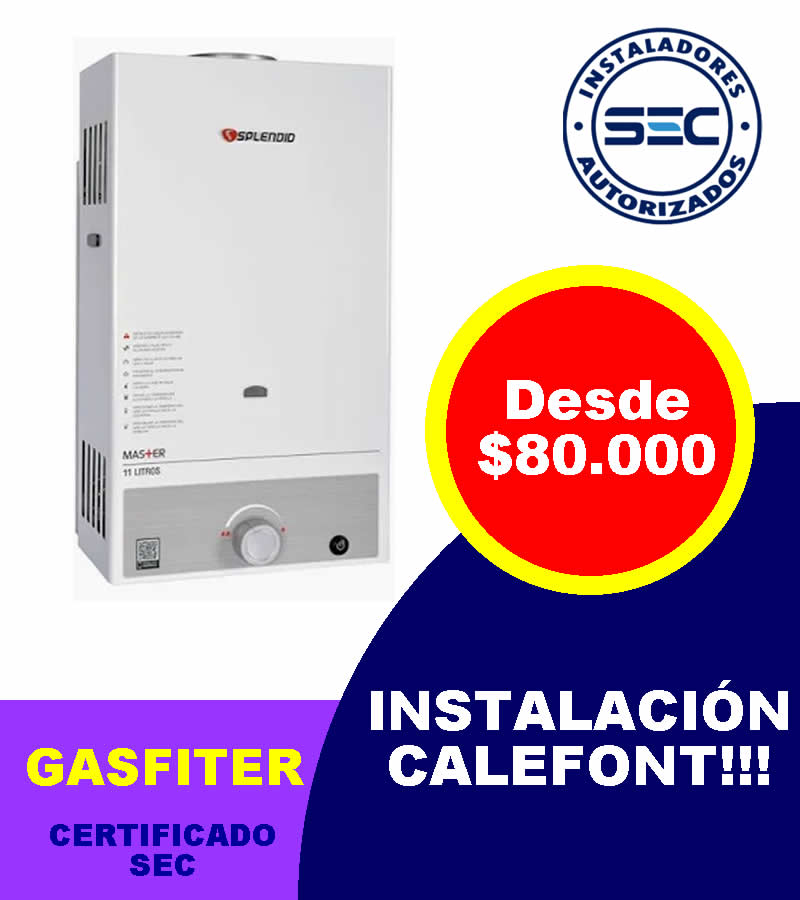 Servicio de instalacion de calefont